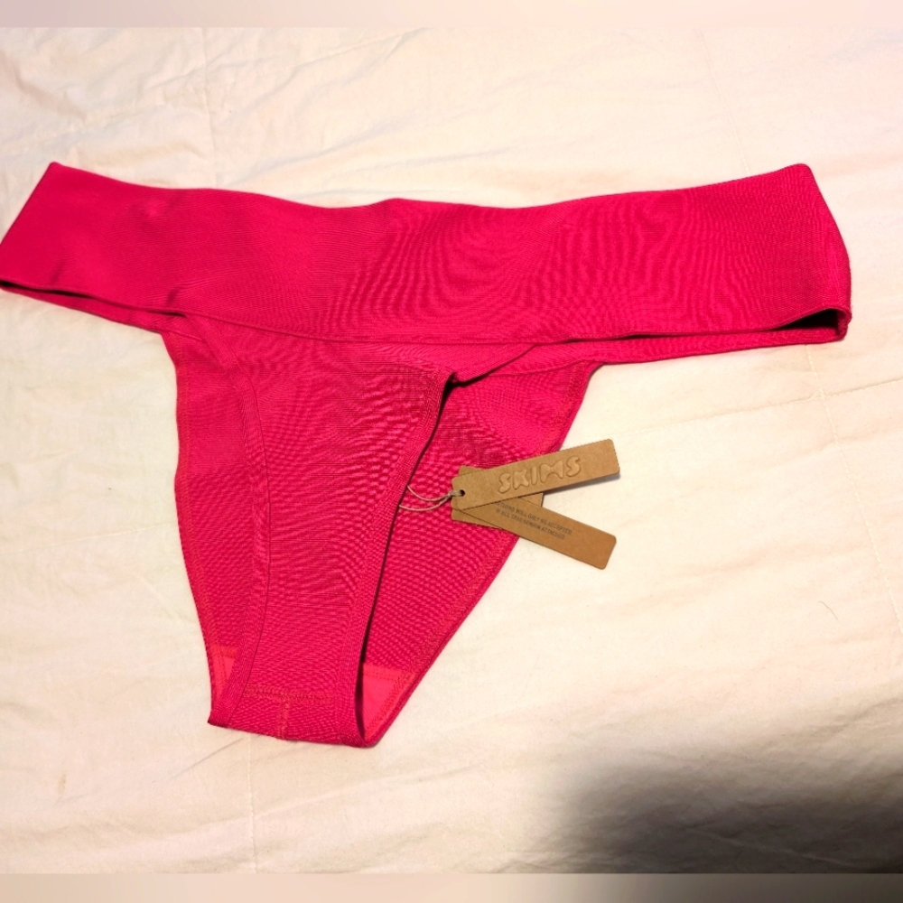 SKIMS Knit Swim Cheeky Magenta Bottom